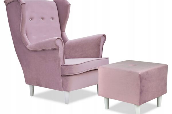 dfa48637b47533b462732e621a949675-1-2.jpg Ohrensessel Sessel mit Hocker hellrosa NASTOLATKA Tochter LUX