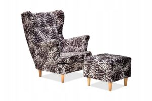 GEPARD Pantherfell-Sessel mit Hocker Modell