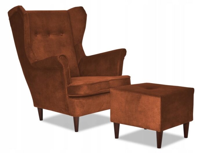 ffbbc8e13965b5a7d8e01295f8b7f7d2-1-2.jpg Ohrensessel Sessel mit Pouffe in Herbstfarben ORANGE GABINET