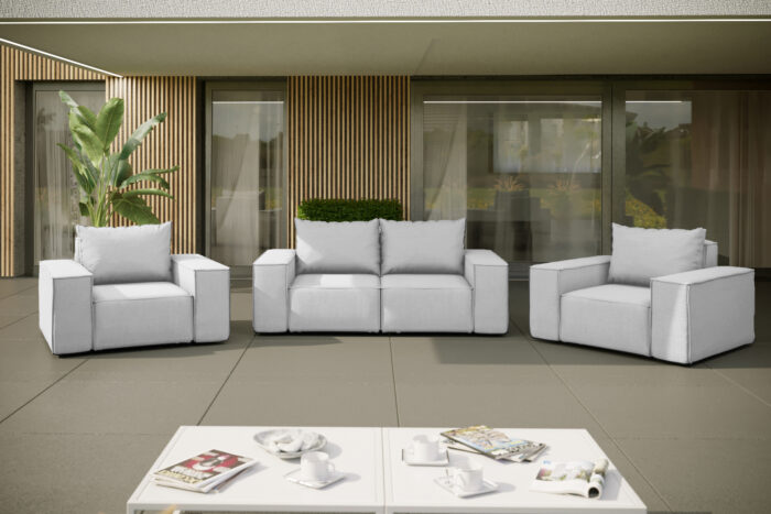 Gartenmöbel set 3 2 1 für den Garten, Terrasse, gartenmöbel lounge set SONNE EXCLUSIVE