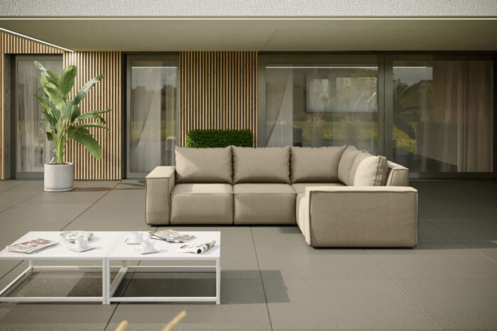 Gartenmöbel Ecksofa für den Garten SONNE, die Terrasse, den Hof, gemütliche groß, Gartenmöbel eckcouch