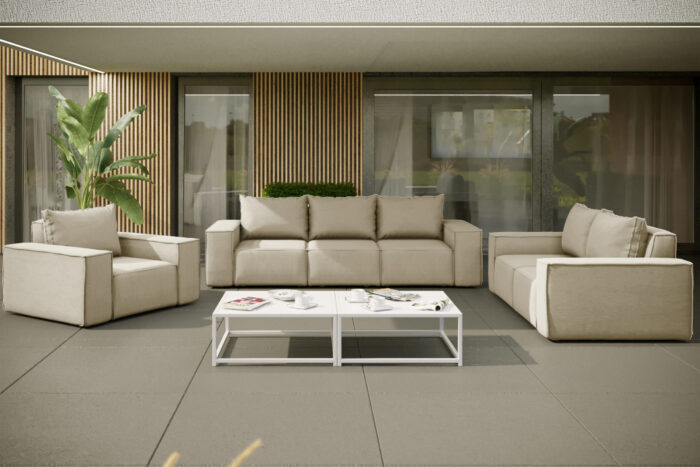 Gartenmöbel set 3 2 1 für den Garten, Terrasse, gartenmöbel lounge set SONNE EXCLUSIVE