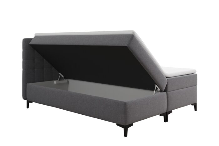 Boxspringbett mit bettkasten und matratze Denver stoff Muna