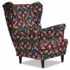 4ab40895a3b130d9a10a3e318f96d1fd.jpg Kaiser Möbel Ohrensessel Sessel Łowicki Motiv bunte Blumen KWIATKI
