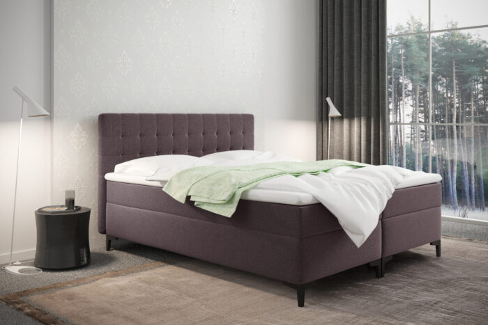 Boxspringbett mit bettkasten und matratze Denver stoff Muna