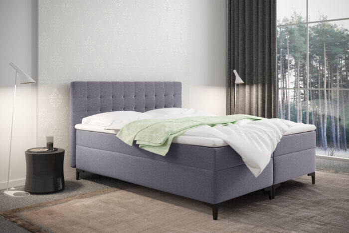 Boxspringbett mit bettkasten und matratze Denver stoff Muna