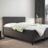 Boxspringbett mit bettkasten und matratze Denver stoff Muna