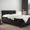 Boxspringbett mit bettkasten und matratze Denver stoff Muna