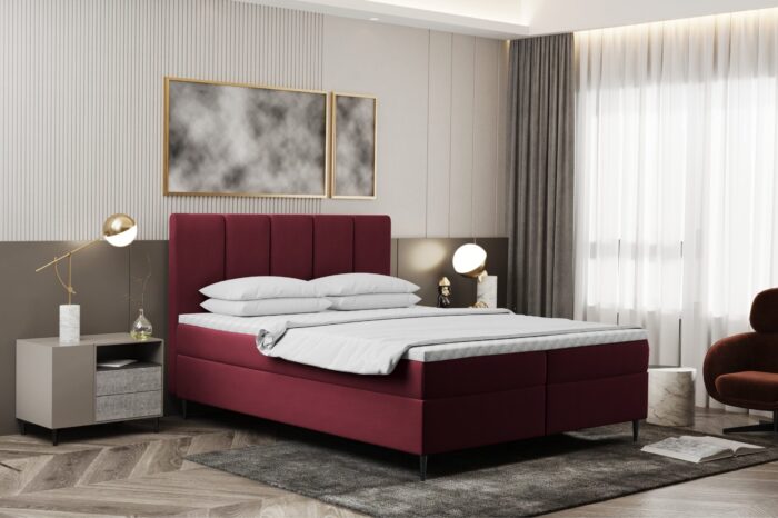 Boxspringbett mit bettkasten und matratze+topper, Schlafzimmerbett POEL