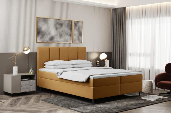 Boxspringbett mit bettkasten und matratze+topper, Schlafzimmerbett POEL