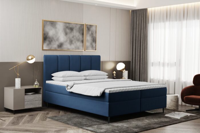 Boxspringbett mit bettkasten und matratze+topper, Schlafzimmerbett POEL