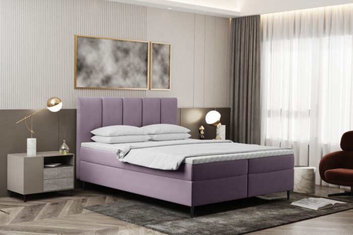 Boxspringbett mit bettkasten und matratze+topper, Schlafzimmerbett POEL