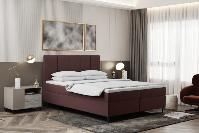 Boxspringbett mit bettkasten und matratze+topper, Schlafzimmerbett POEL