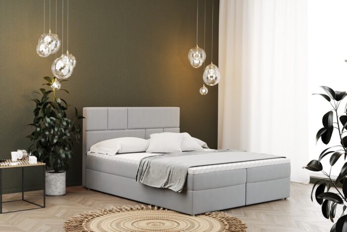 Boxspringbett mit bettkasten matratze BALI stoff Mat Velvet