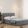 Boxspringbett mit bettkasten matratze BALI stoff Mat Velvet