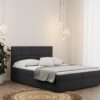 Boxspringbett mit bettkasten matratze BALI stoff Mat Velvet