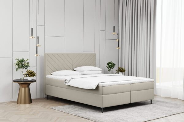 Boxspringbett mit matratze und bettkasten, Schlafbett Vero