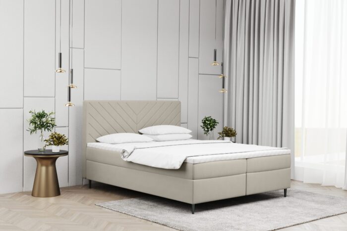 Boxspringbett mit matratze und bettkasten, Schlafbett Vero