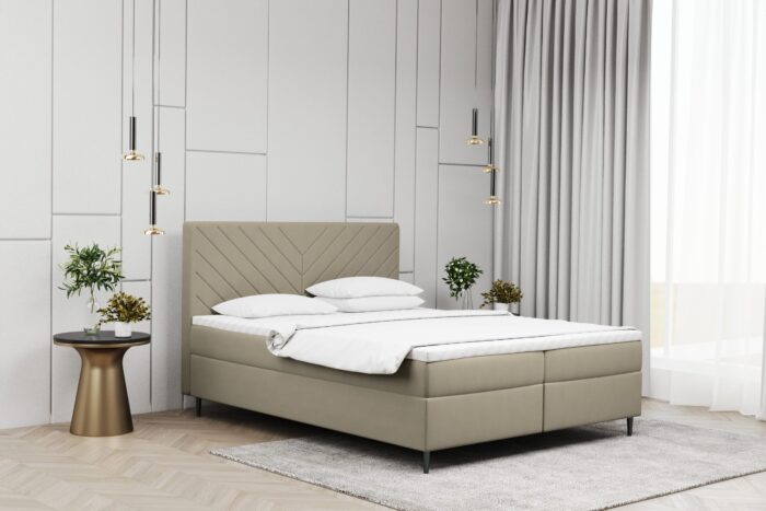 Boxspringbett mit matratze und bettkasten, Schlafbett Vero