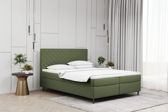 Boxspringbett mit matratze und bettkasten, Schlafbett Vero