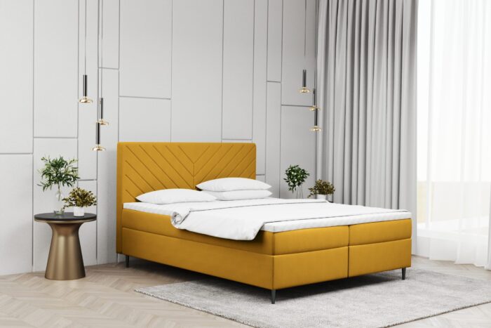 Boxspringbett mit matratze und bettkasten, Schlafbett Vero