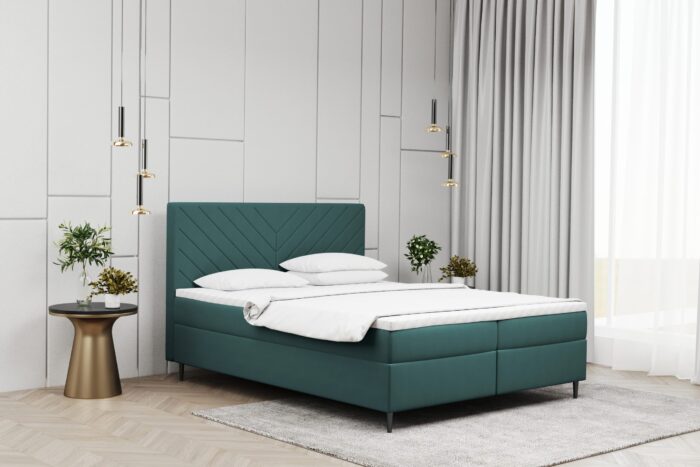 Boxspringbett mit matratze und bettkasten, Schlafbett Vero