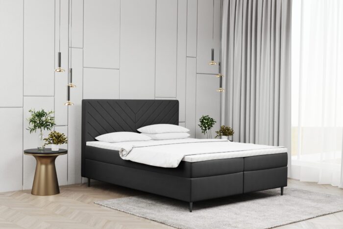 Boxspringbett mit matratze und bettkasten, Schlafbett Vero