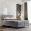 Boxspringbett mit matratze und bettkasten, Schlafbett ALDIK stoff Soro