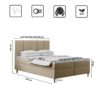 Boxspringbett mit bettkasten und matratze+topper, Schlafzimmerbett POEL