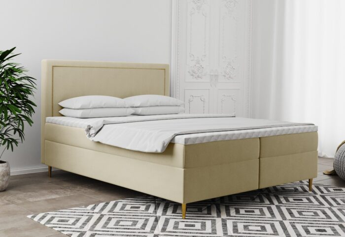 Boxspringbett mit bettkasten matratze topper GOLDEN viele Größen und viele Farben stoff Velvet