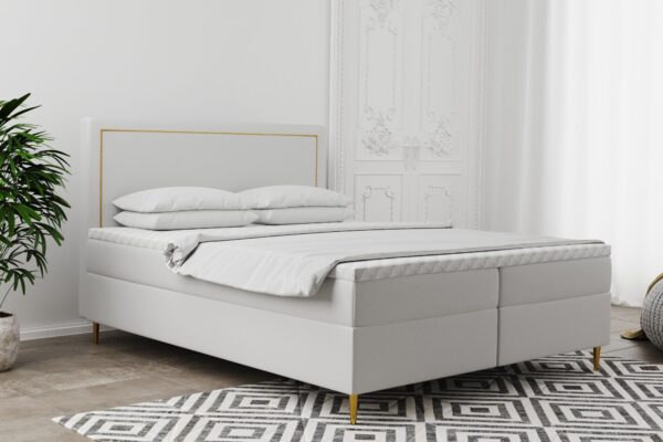 Boxspringbett mit bettkasten matratze topper GOLDEN viele Größen stoff Kunstleder