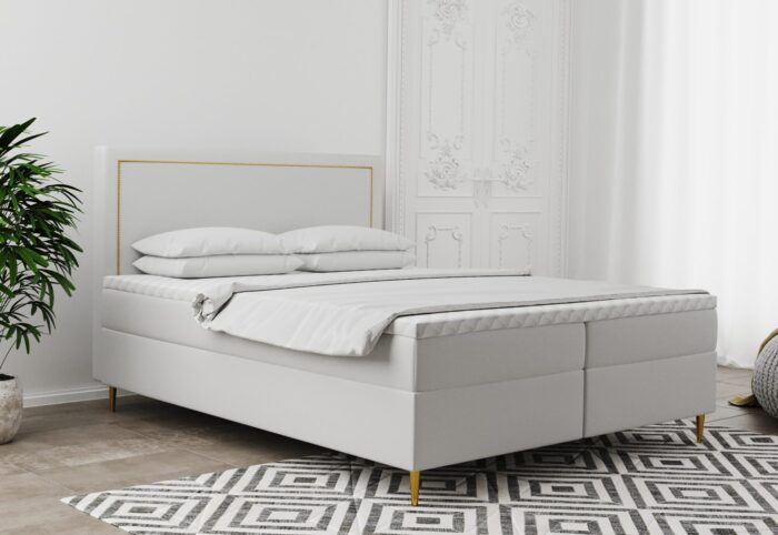 Boxspringbett mit bettkasten matratze topper GOLDEN viele Größen stoff Kunstleder