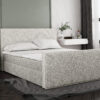 Boxspringbett mit bettkasten und matratze + topper LILA stoff Puente