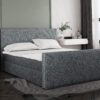 Boxspringbett mit bettkasten und matratze + topper LILA stoff Puente