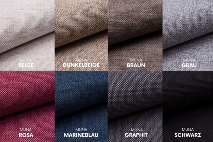 Boxspringbett mit bettkasten und matratze Denver stoff Muna