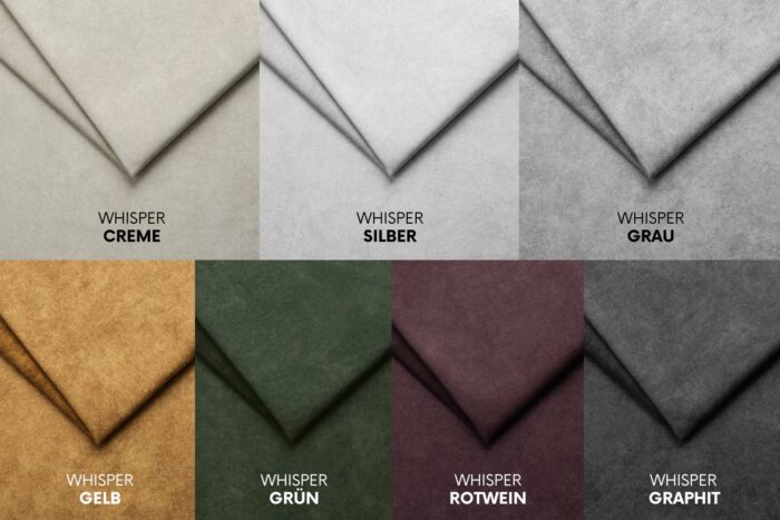 LEGEND Bett mit Kokos-Taschenmatratze,Klassisches Designerbett Whisper-Stoff