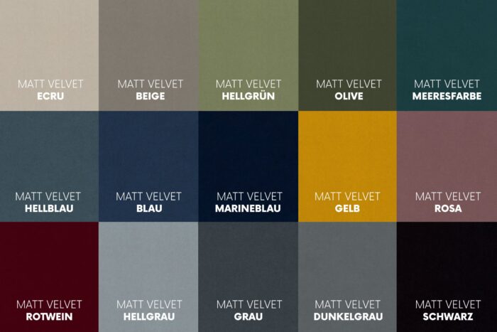 Boxspringbett mit bettkasten matratze BALI stoff Mat Velvet