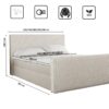 Boxspringbett mit bettkasten und matratze + topper LILA stoff Puente