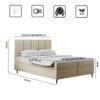 Boxspringbett mit bettkasten matratze ADEL stoff Monolith