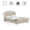 Boxspringbett mit matratze und bettkasten, Schlafbett Vero