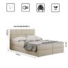 Boxspringbett mit bettkasten matratze BALI stoff Mat Velvet