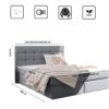 Boxspringbett mit matratze und bettkasten, Schlafbett FADO stoff SORO