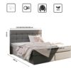 Boxspringbett mit matratze und bettkasten, Schlafbett FADO stoff Sawana