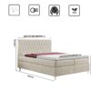 Boxspringbett mit bettkasten matratze KATE stoff Riviera