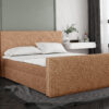 Boxspringbett mit bettkasten und matratze + topper LILA stoff Puente