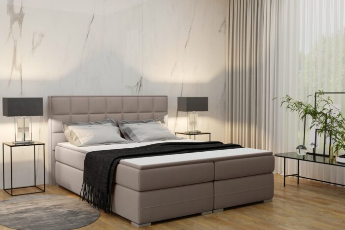 Boxspringbett mit matratze und bettkasten, Schlafbett Damalo soff Soro