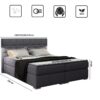 Boxspringbett mit matratze und bettkasten, Schlafbett Damalo soff Sawana