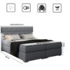 Boxspringbett mit matratze und bettkasten, Schlafbett Damalo soff Soro