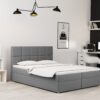 _0000_Megan_soro_93 grau Boxspringbett mit bettkasten und matratze + topper MEGAN stoff Soro