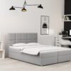 Boxspringbett mit bettkasten und matratze + topper MEGAN stoff Soro